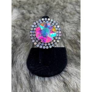 NEW ART BY AMY LABBE circle bling ring in multi